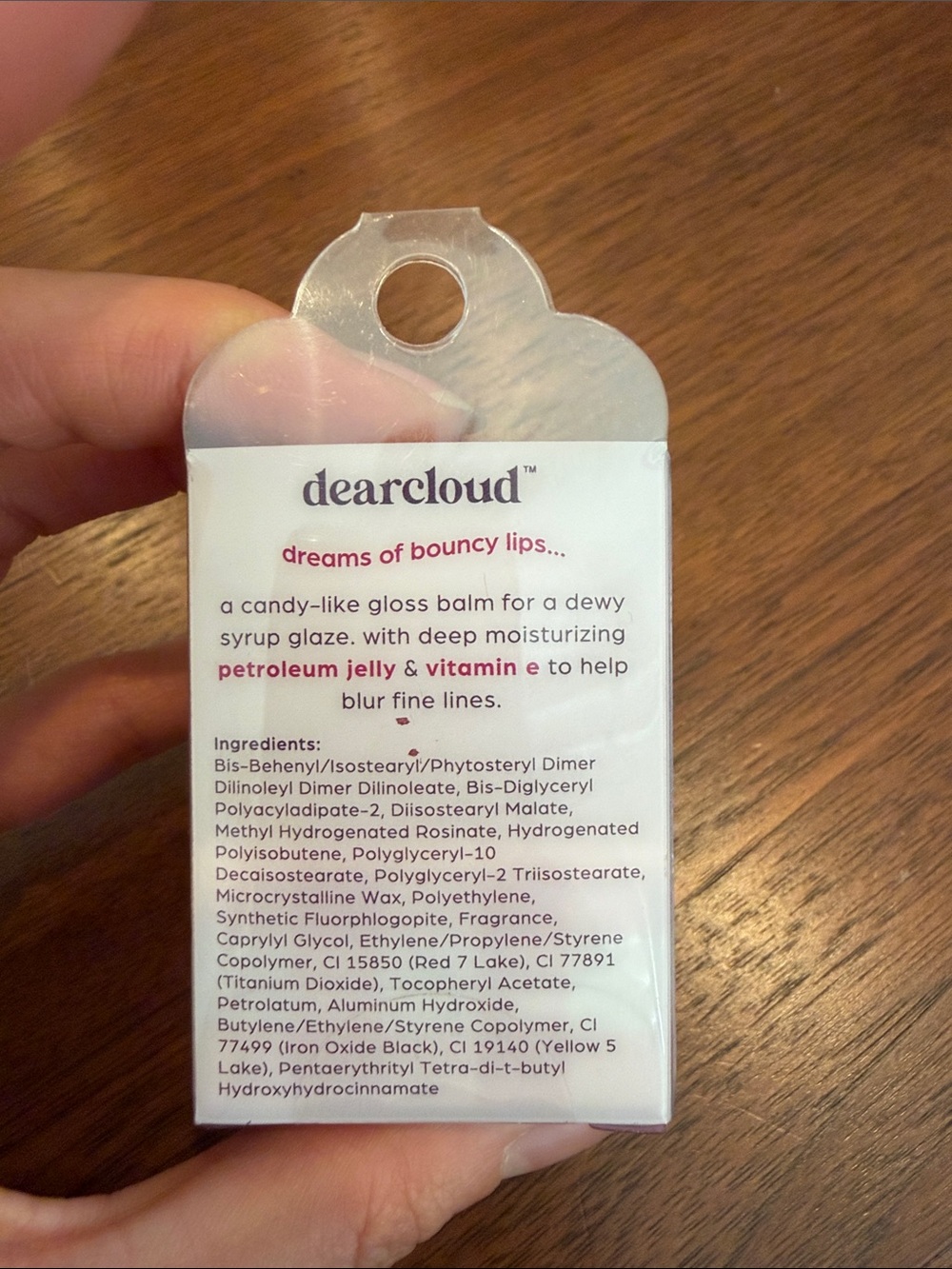 DEARCLOUD NIB Dewy Lip Jam Hydrating Lip Balm Gloss Vitamin E Passion Fruit - Picture 5 of 5